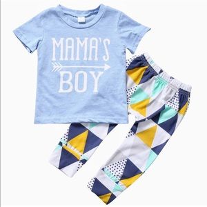 Mama’s Boy letter printed 2 piece set / outfit